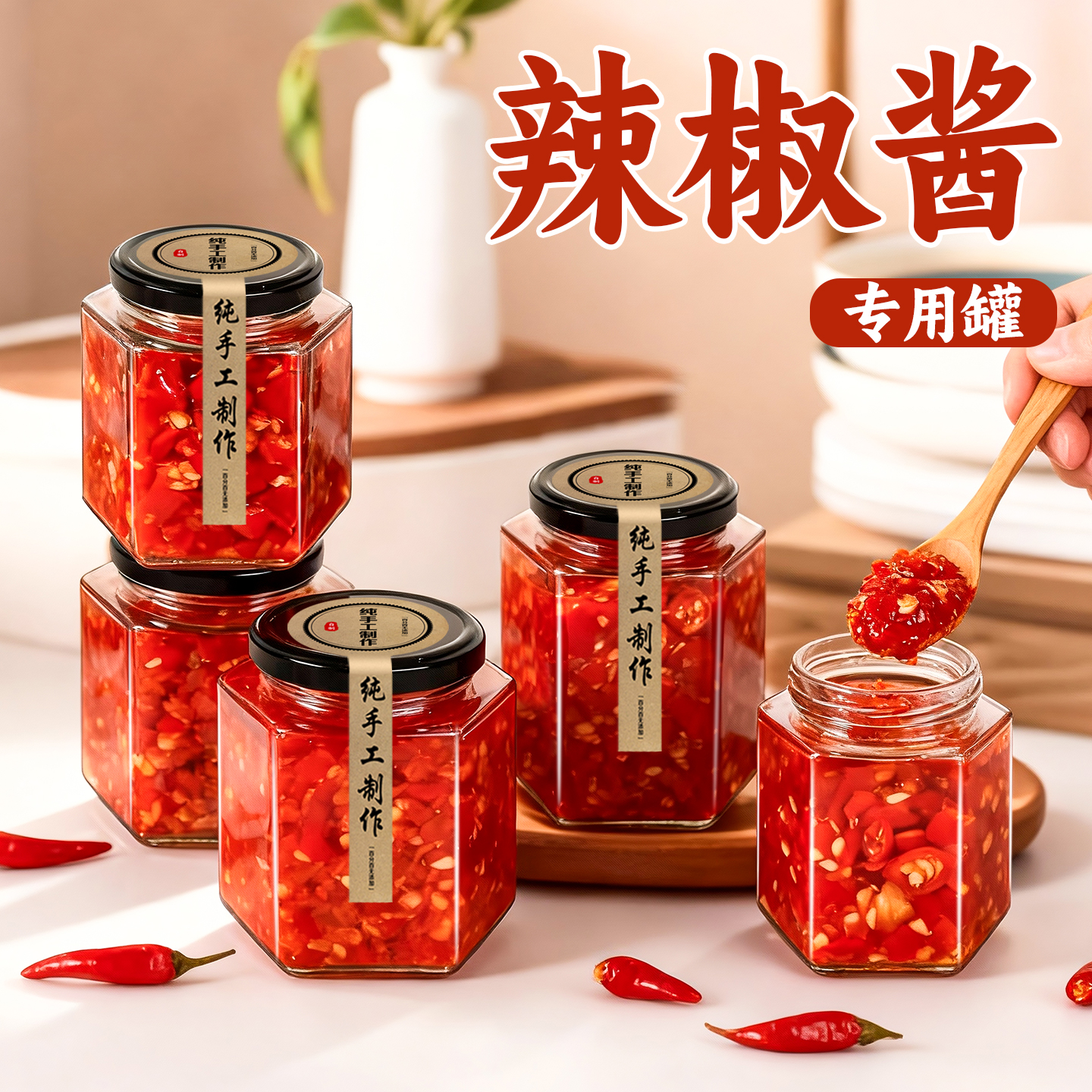 【加厚密封】辣椒酱专用罐