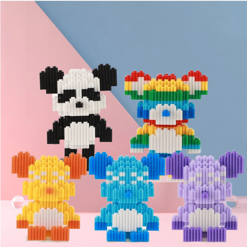 工厂直销小颗粒串联积木拼装益智玩具熊成人星黛露男女孩礼品