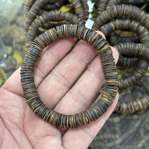 沉水级海南白奇楠沉香手串药片珠手链男女款文玩手串保真天然老料