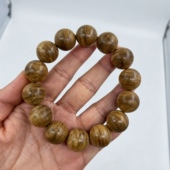 正产区达拉干虎斑纹天然沉香手串16MM14颗重20.7克清凉乳香味十足