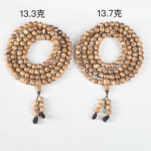 正产区达拉干 沉香佛珠手串7MM108颗重13克清凉乳香味 虎斑纹