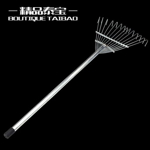 钢丝耙14齿园艺园林工具农具草种播种专用耙子搂草筢子水草铁杷