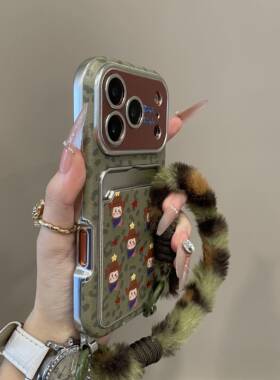 复古卡通绿底牛仔星星人适用iPhone17promax手机壳15新款17pro网红女款13创意全包防摔16pro超好看17保护套