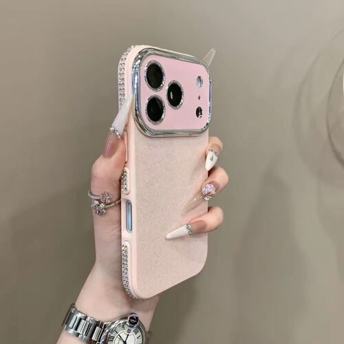 ins轻奢包边镶钻闪粉适用iPhone17promax壳苹果16promax高颜值15pm女高级感14/13新款防摔小众时尚保护套