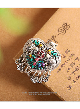 s925吊坠S925纯银滴胶小象耳环