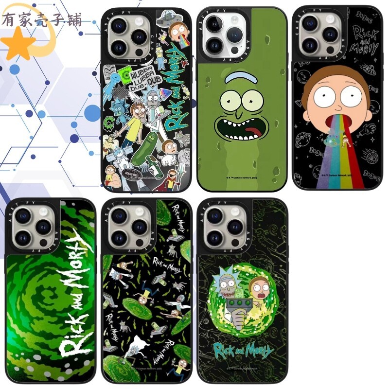 瑞克和莫蒂手机壳防摔Magsafe磁吸镜面保护壳适用于苹果iphone17promax/17pro/16/15/14可爱个性高级男生创意
