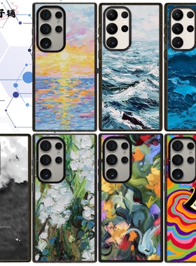 蓝色海浪手机壳Magsafe亚克力磁吸适用于三星S25ultra/S25/S24/S23ultra防摔保护壳创意个性ins风高级潮酷