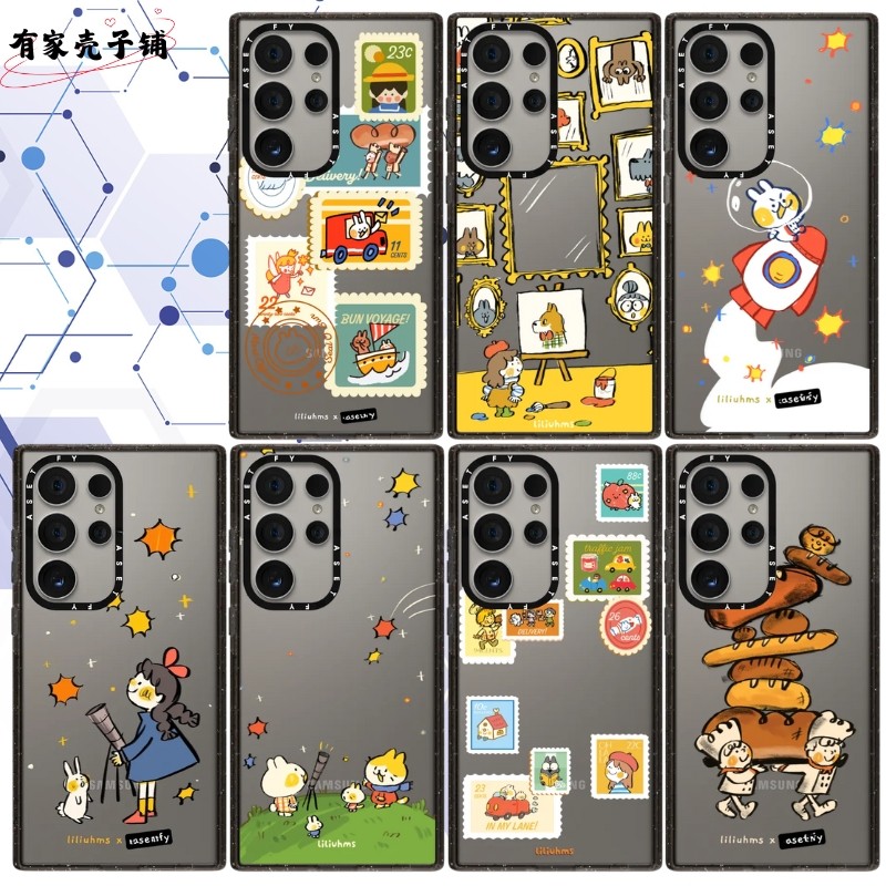 邮票女孩三星手机壳防摔可爱个性图片