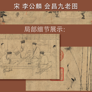 九老图李公麟会昌九老图白居易洛阳香山九老会隐士画隐逸文人雅集