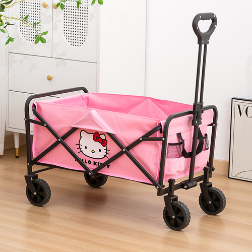 HelloKitty营地车儿童露营车推车折叠车手推车户外野餐野营小推车