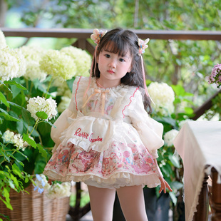 粗腿原创长袖 连衣裙小女孩生日礼服蓬蓬裙 莫奈女童lolita儿童秋季