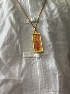 尊师手工作坊手绘财神唐卡项坠随身携带已走完流程