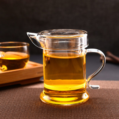 加厚飘逸杯透明玻璃过滤网红茶壶