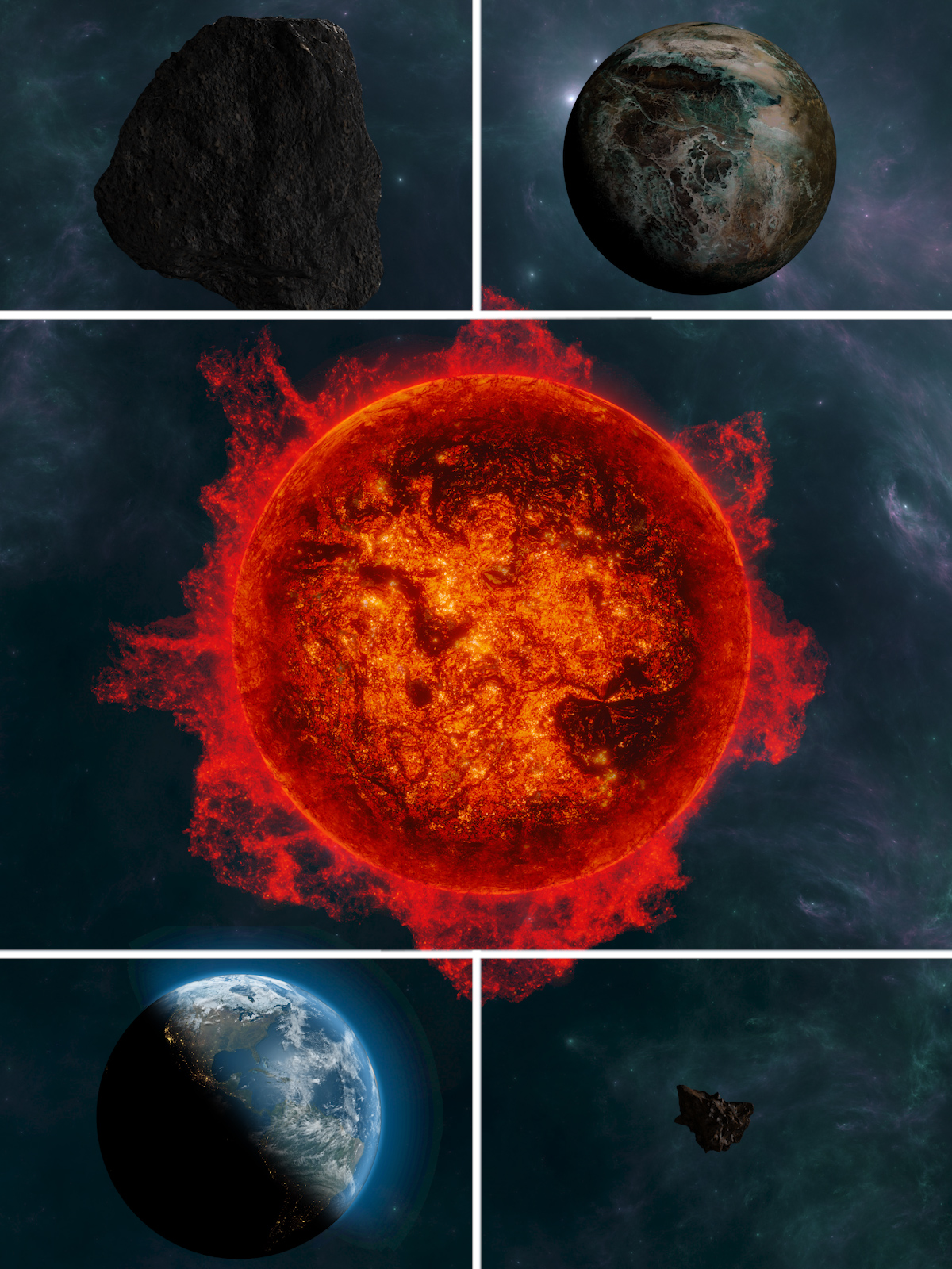 55个科幻星云太空行星地球陨石特效素材包pr视频剪辑ae合成透明通