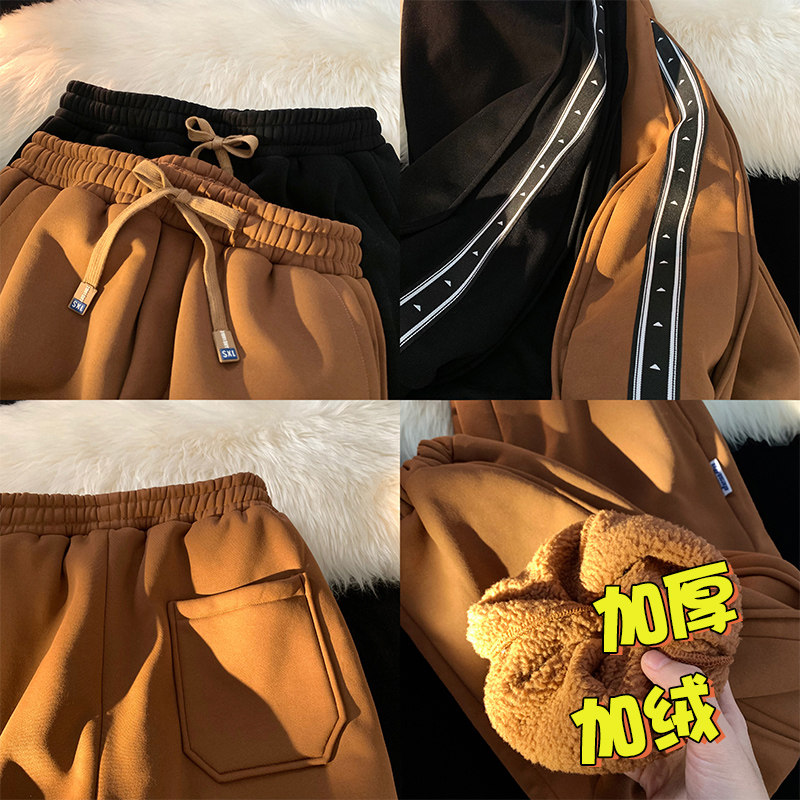 重磅420克加绒加厚束脚卫裤男潮牌运动长裤A377P60控88,男装休闲裤,电商A309