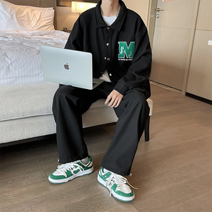 秋季潮牌棒球服运动服男帅气开衫卫衣套装 TZ881P100 控138图片