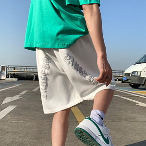 主推~夏季潮牌宽松发泡印运动短裤男女 A346P35 控48图片