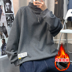 经典款男士高领卫衣潮牌宽松加绒加厚上衣 A184P55 控78图片