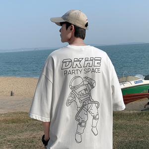直播高品质！ 冰丝坠感抗皱 夏季潮牌短袖男女 003P45控68图片