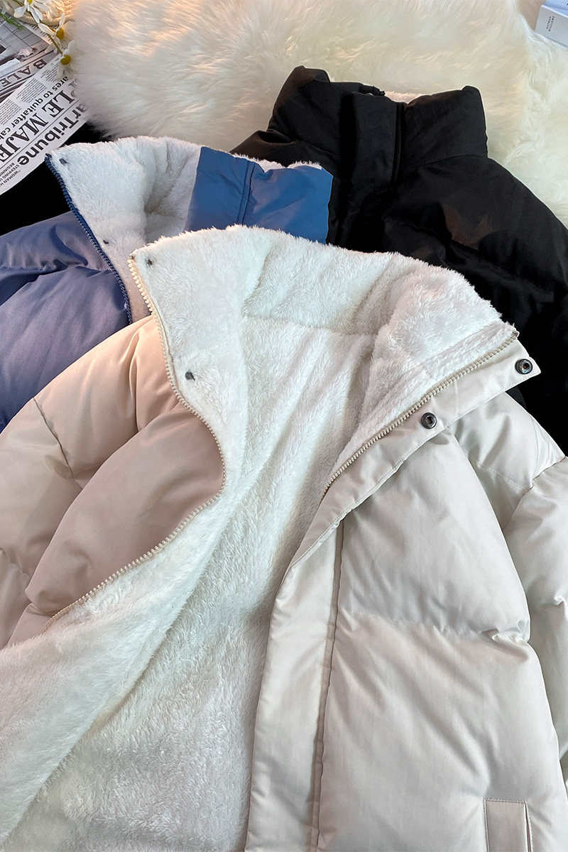 现货3万+得物直播品质冬季羊羔毛加厚棉服外套666TP80,男装棉衣,电商A309