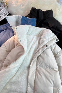 现货3万+得物直播品质冬季羊羔毛加厚棉服外套 666TP80图片