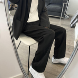 春季魔术贴小西裤男士潮流宽松直筒休闲拖地裤A331P55控78，男装休闲裤，电商A309