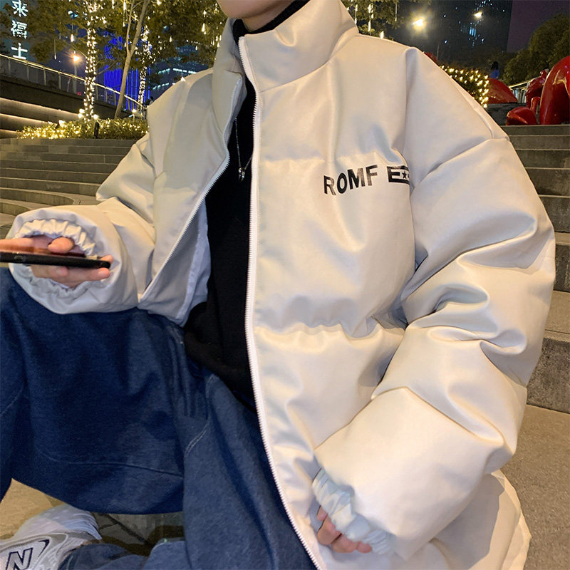 冬季PU皮加厚棉服外套男士宽松潮牌棉衣2188P105控138,男装棉衣,电商A309