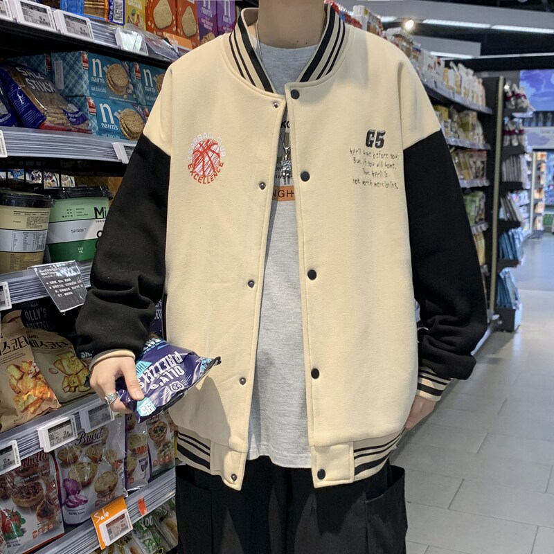 秋季港风潮牌棒球服外套男宽松夹克CF2201P75控98,男装夹克,电商A309
