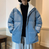 主推款现货3万+加绒加厚面包服情侣纯色羊羔毛棉衣外套666TP80，男装棉衣，电商A309
