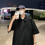 小众设计潮牌拉链款短袖衬衫男A343P40控58，男装衬衫，电商A309