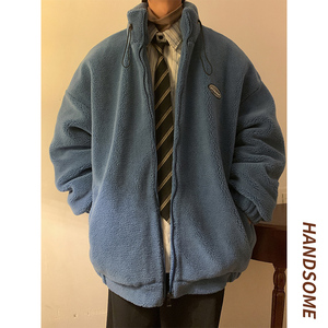 冬季羊羔绒棉服男潮牌加厚夹棉外套 102P110 控148图片