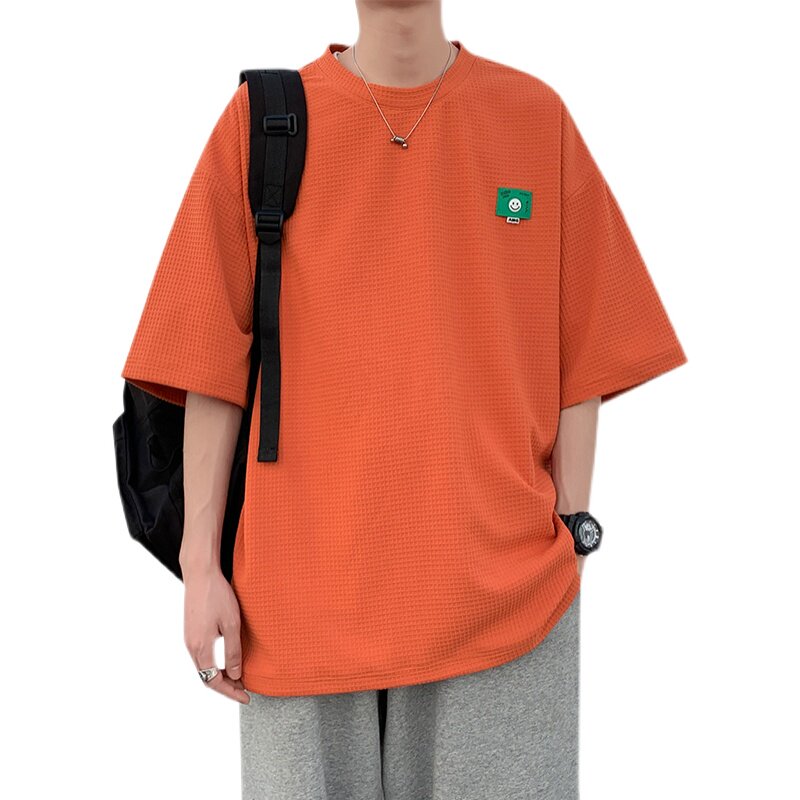 夏季主推！！华夫格短袖t恤男女021P35控48,男装T恤,电商A309