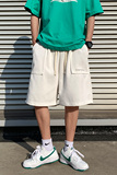 港风休闲运动短裤男女宽松潮牌五分裤A346P35控48，男装休闲裤，电商A309