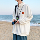 春季新款小众设计潮牌纽扣卫衣男生宽松立领外套A312P45控68，男装卫衣，电商A309
