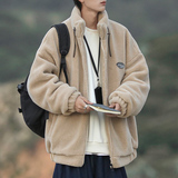 羊羔毛棉服外套男女宽松冬季加厚立领棉衣102P110控148，男装棉衣，电商A309