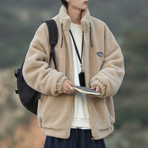 羊羔毛棉服外套男女宽松冬季加厚立领棉衣 102P110 控148图片
