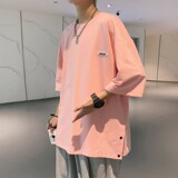 2022现货~开叉排扣短袖T恤男港风潮牌T01P30控48，男装T恤，电商A309