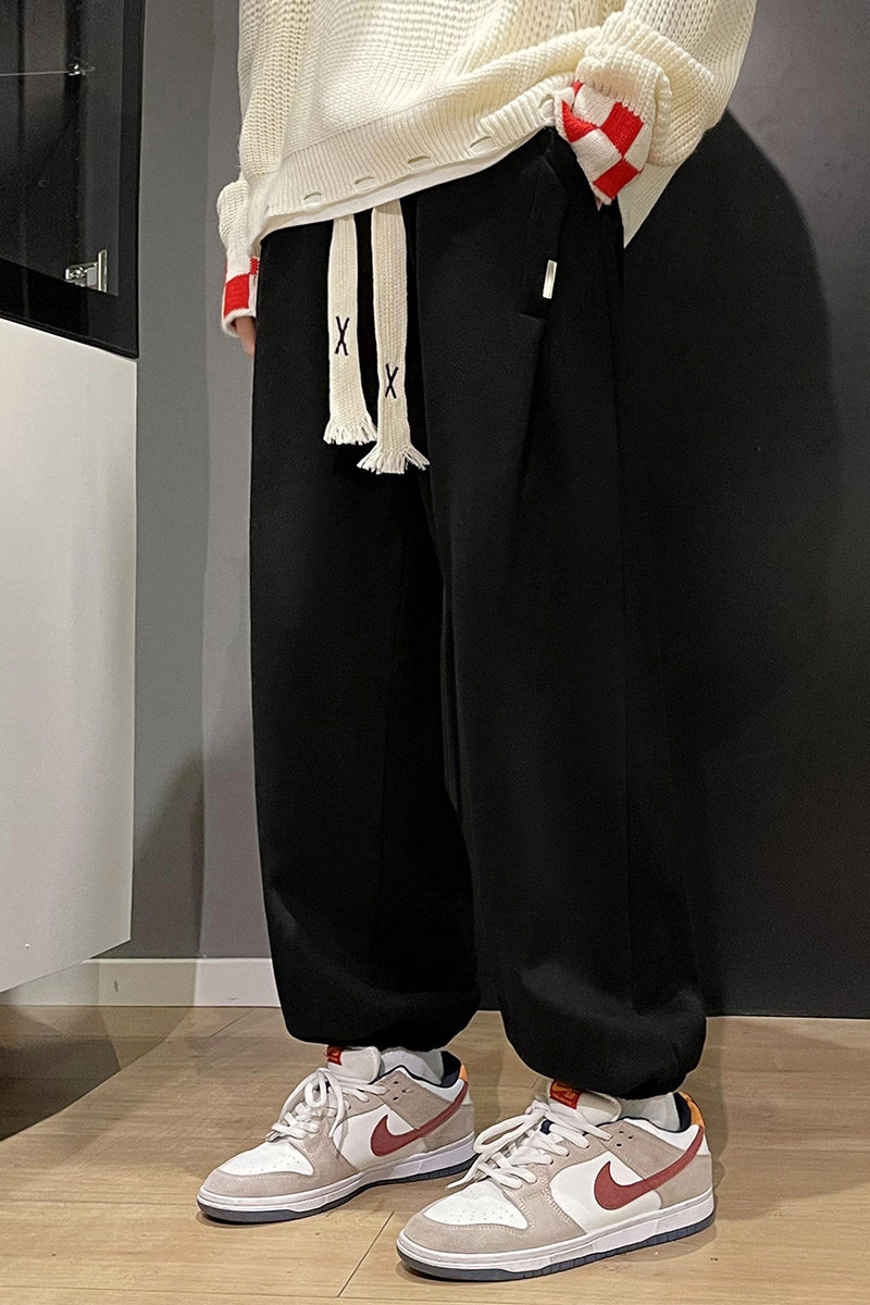 立体剪裁秋冬加绒加厚束脚运动卫裤A379P60控88,男装休闲裤,电商A309