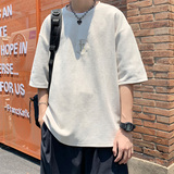 重磅280克刺绣潮牌麂皮绒短袖t恤男3532P40，男装T恤，电商A309