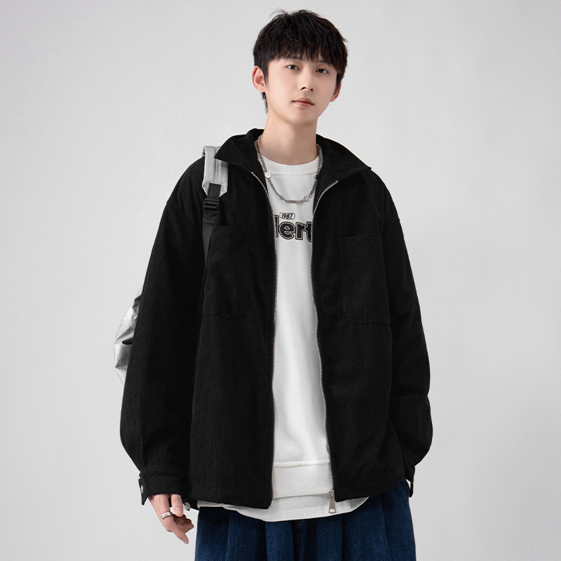 秋装新款灯芯绒外套男宽松潮牌夹克上衣A364P75,男装夹克,电商A309