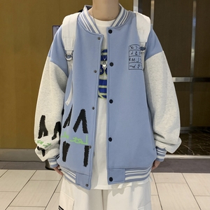 美式vintage棒球服外套男士春秋款ins潮牌hiphop宽松百搭潮流夹克,男装夹克,电商A309