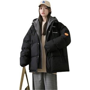 冬季假两件oversize棉服女生宽松加厚棉服外套 2199P105 控138图片