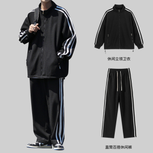 秋季主推 情侣经典条纹运动服男女潮牌卫衣套装 TZ573P100 控138图片