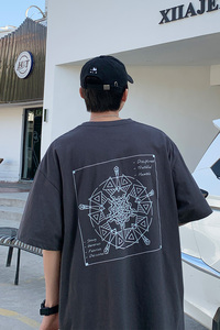 夏季潮牌纯棉印花短袖t恤男 A339P25图片