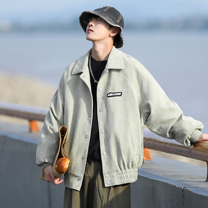 秋季新款cityboy麂皮绒夹克男潮牌翻领外套棒球服 A365P90图片