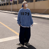潮牌毛巾刺绣圆领卫衣男春季2024新款A332P45控58，男装卫衣，电商A309