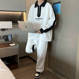 2023春季新款潮牌设计半拉链卫衣套装男两件套衣服TZ369P100，男装卫衣，电商A309