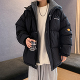大货5万已入仓S-4XL男士假两件加厚棉衣外套2199P105控138，男装棉衣，电商A309