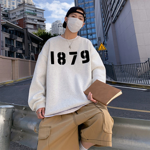 春季新款男士1879毛巾绣卫衣 A332P45控58图片