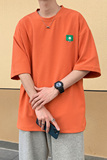 夏季主推~华夫格绣标短袖t恤男女同款021P35控48，男装T恤，电商A309